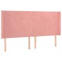 Cabecero con LED de terciopelo rosa 163x16x118/128 cm de vidaXL, Cabeceros y pies de cama - Ref: Foro24-3123827, Precio: 131,...