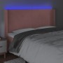 Pink velvet headboard with LED 163x16x118/128 cm by vidaXL, Headboards and footboards - Ref: Foro24-3123827, Price: 137,89 €,...