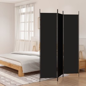 Three-panel black fabric room divider screen 150x200 cm by vidaXL, Room dividers - Ref: Foro24-350181, Price: 39,95 €, Discou...