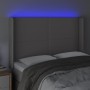 Cabecero con LED cuero sintético gris 147x16x118/128cm de vidaXL, Cabeceros y pies de cama - Ref: Foro24-3123862, Precio: 127...