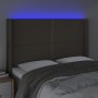 Headboard with LED in taupe gray fabric 147x16x118/128 cm by vidaXL, Headboards and footboards - Ref: Foro24-3123910, Price: ...