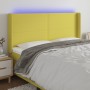 Headboard with LED in green fabric 203x16x118/128 cm by vidaXL, Headboards and footboards - Ref: Foro24-3123797, Price: 116,9...