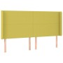 Headboard with LED in green fabric 203x16x118/128 cm by vidaXL, Headboards and footboards - Ref: Foro24-3123797, Price: 116,9...