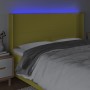 Headboard with LED in green fabric 203x16x118/128 cm by vidaXL, Headboards and footboards - Ref: Foro24-3123797, Price: 116,9...