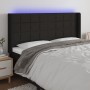 Cabecero con LED de tela negro 163x16x118/128 cm de vidaXL, Cabeceros y pies de cama - Ref: Foro24-3124056, Precio: 147,77 €,...