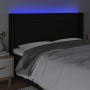 Cabecero con LED de tela negro 163x16x118/128 cm de vidaXL, Cabeceros y pies de cama - Ref: Foro24-3124056, Precio: 136,77 €,...