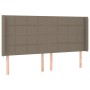 Cabecero con LED de tela gris taupe 183x16x118/128 cm de vidaXL, Cabeceros y pies de cama - Ref: Foro24-3124066, Precio: 139,...