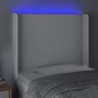 Headboard with LED white synthetic leather 103x16x118/128 cm by vidaXL, Headboards and footboards - Ref: Foro24-3123993, Pric...