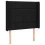 Black fabric headboard with LED 83x16x118/128 cm by vidaXL, Headboards and footboards - Ref: Foro24-3124024, Price: 80,97 €, ...