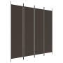 Four-panel brown fabric room divider 200x200 cm by vidaXL, Room dividers - Ref: Foro24-350183, Price: 36,53 €, Discount: %