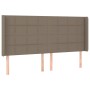 Cabecero con LED de tela gris taupe 163x16x118/128 cm de vidaXL, Cabeceros y pies de cama - Ref: Foro24-3124058, Precio: 140,...