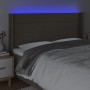 Headboard with LED in taupe gray fabric 163x16x118/128 cm by vidaXL, Headboards and footboards - Ref: Foro24-3124058, Price: ...