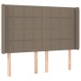 Headboard with LED in taupe gray fabric 147x16x118/128 cm by vidaXL, Headboards and footboards - Ref: Foro24-3124050, Price: ...