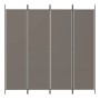 Biombo divisor de 4 paneles de tela gris antracita 200x200 cm de vidaXL, Divisores de ambientes - Ref: Foro24-350184, Precio:...