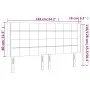 Dark gray fabric headboard with LED 163x16x118/128 cm by vidaXL, Headboards and footboards - Ref: Foro24-3124055, Price: 125,...