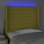 Cabecero con LED de tela verde 83x16x118/128 cm de vidaXL, Cabeceros y pies de cama - Ref: Foro24-3124169, Precio: 75,08 €, D...