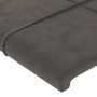 Dark gray velvet headboard with LED 183x16x118/128 cm by vidaXL, Headboards and footboards - Ref: Foro24-3124109, Price: 138,...