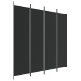 Biombo divisor de 4 paneles de tela negro 200x200 cm de vidaXL, Divisores de ambientes - Ref: Foro24-350185, Precio: 37,15 €,...