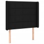 Cabecero con LED de tela negro 93x16x118/128 cm de vidaXL, Cabeceros y pies de cama - Ref: Foro24-3124032, Precio: 82,99 €, D...