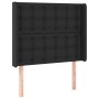 Cabecero con LED cuero sintético negro 103x16x118/128 cm de vidaXL, Cabeceros y pies de cama - Ref: Foro24-3124132, Precio: 7...