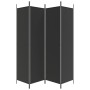 Biombo divisor de 4 paneles de tela negro 200x200 cm de vidaXL, Divisores de ambientes - Ref: Foro24-350185, Precio: 37,15 €,...