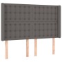 Headboard with LED gray synthetic leather 147x16x118/128cm by vidaXL, Headboards and footboards - Ref: Foro24-3124142, Price:...