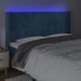 Dark blue velvet LED headboard 183x16x118/128 cm by vidaXL, Headboards and footboards - Ref: Foro24-3124112, Price: 139,40 €,...