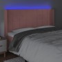 Pink velvet headboard with LED 183x16x118/128 cm by vidaXL, Headboards and footboards - Ref: Foro24-3124113, Price: 139,40 €,...