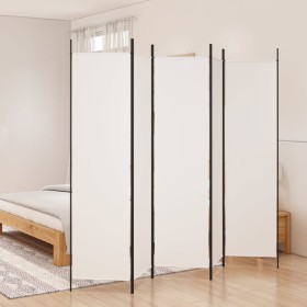 Divider screen with 5 white fabric panels 250x200 cm by vidaXL, Room dividers - Ref: Foro24-350186, Price: 57,18 €, Discount: %