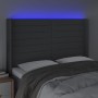 Dark gray fabric headboard with LED 147x16x118/128 cm by vidaXL, Headboards and footboards - Ref: Foro24-3124187, Price: 126,...