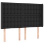 Cabecero con LED cuero sintético negro 147x16x118/128 cm de vidaXL, Cabeceros y pies de cama - Ref: Foro24-3124138, Precio: 1...