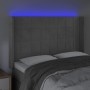 Light gray velvet headboard with LED 147x16x118/128 cm by vidaXL, Headboards and footboards - Ref: Foro24-3124096, Price: 125...