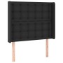 Cabecero con LED cuero sintético negro 93x16x118/128 cm de vidaXL, Cabeceros y pies de cama - Ref: Foro24-3124126, Precio: 76...