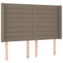 Cabecero con LED de tela gris taupe 147x16x118/128 cm de vidaXL, Cabeceros y pies de cama - Ref: Foro24-3124190, Precio: 125,...