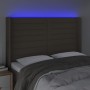 Headboard with LED in taupe gray fabric 147x16x118/128 cm by vidaXL, Headboards and footboards - Ref: Foro24-3124190, Price: ...