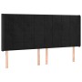 Cabecero con LED de terciopelo negro 183x16x118/128 cm de vidaXL, Cabeceros y pies de cama - Ref: Foro24-3124110, Precio: 153...