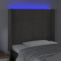 Dunkelgraues Samtkopfteil mit LED 93x16x118/128 cm von vidaXL, Kopf- und Fußteile - Ref: Foro24-3124085, Preis: 80,59 €, Raba...