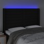 Black fabric headboard with LED 147x16x118/128 cm by vidaXL, Headboards and footboards - Ref: Foro24-3124188, Price: 131,90 €...