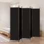 Divider screen with 5 black fabric panels 250x200 cm by vidaXL, Room dividers - Ref: Foro24-350189, Price: 41,95 €, Discount: %