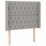 Light gray fabric headboard with LED 93x16x118/128 cm by vidaXL, Headboards and footboards - Ref: Foro24-3124366, Price: 77,9...