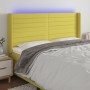 Cabecero con LED de tela verde 163x16x118/128 cm de vidaXL, Cabeceros y pies de cama - Ref: Foro24-3124201, Precio: 128,99 €,...