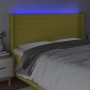 Cabecero con LED de tela verde 163x16x118/128 cm de vidaXL, Cabeceros y pies de cama - Ref: Foro24-3124201, Precio: 128,99 €,...