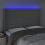 Cabecero con LED de tela gris claro 147x16x118/128 cm de vidaXL, Cabeceros y pies de cama - Ref: Foro24-3124186, Precio: 125,...