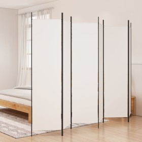 Biombo divisor de 6 paneles de tela blanco 300x200 cm de vidaXL, Divisores de ambientes - Ref: Foro24-350190, Precio: 54,99 €...