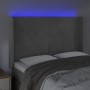 Light gray velvet headboard with LED 147x16x118/128 cm by vidaXL, Headboards and footboards - Ref: Foro24-3124236, Price: 127...