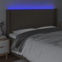 Taupegraues Stoffkopfteil mit LED 183x16x118/128 cm von vidaXL, Kopf- und Fußteile - Ref: Foro24-3124304, Preis: 140,00 €, Ra...