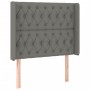 Dark gray fabric headboard with LED103x16x118/128 cm by vidaXL, Headboards and footboards - Ref: Foro24-3124375, Price: 89,59...