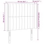 Cabecero con LED de terciopelo rosa 93x16x118/128 cm de vidaXL, Cabeceros y pies de cama - Ref: Foro24-3124327, Precio: 90,81...