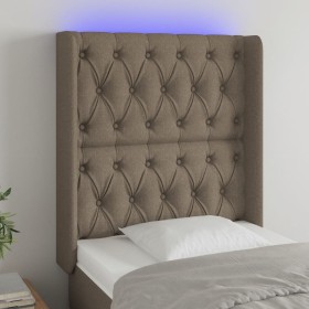 Cabecero con LED de tela gris taupe 83x16x118/128 cm de vidaXL, Cabeceros y pies de cama - Ref: Foro24-3124362, Precio: 94,99...