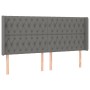 Dark gray fabric headboard with LED 203x16x118/128 cm by vidaXL, Headboards and footboards - Ref: Foro24-3124407, Price: 157,...